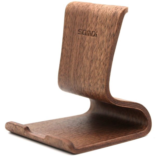 天然木 スマホハイスタンド ウォルナット