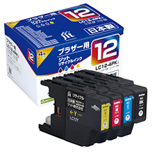 ブラザー LC12-4PK対応 ジットリサイクルインク 4色入り