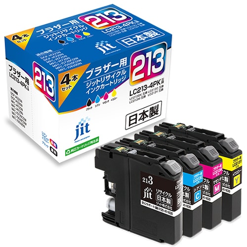 ブラザー LC213-4PK対応 ジットリサイクルインク 4色入り