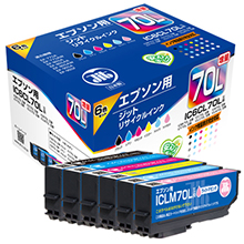 エプソン IC6CL70L対応 ジットリサイクルインク 6色入り（増量）
