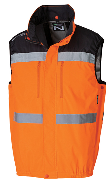 Nクールウェア・ベスト 反射材付き/2L・オレンジ[電動ファン別売り]