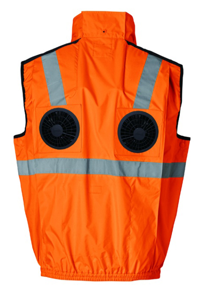 Nクールウェア・ベスト 反射材付き/2L・オレンジ[電動ファン別売り]