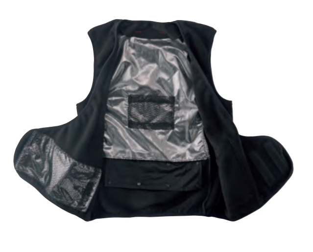 Nヒートベスト（フリース）ブラック フリー大