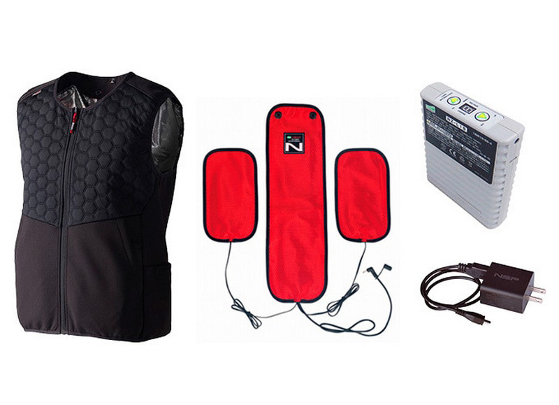 Nヒートベスト フルセット (キルト/ブラック/2L/発熱体×3)