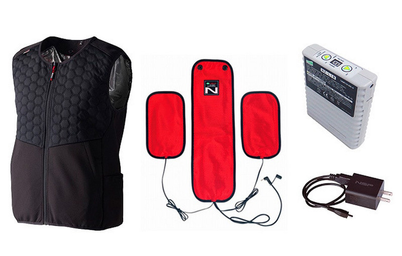 Nヒートベスト フルセット (キルト/ブラック/M/発熱体×3)