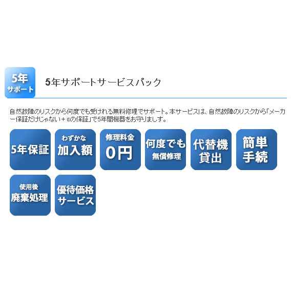 5年サポートサービスパック