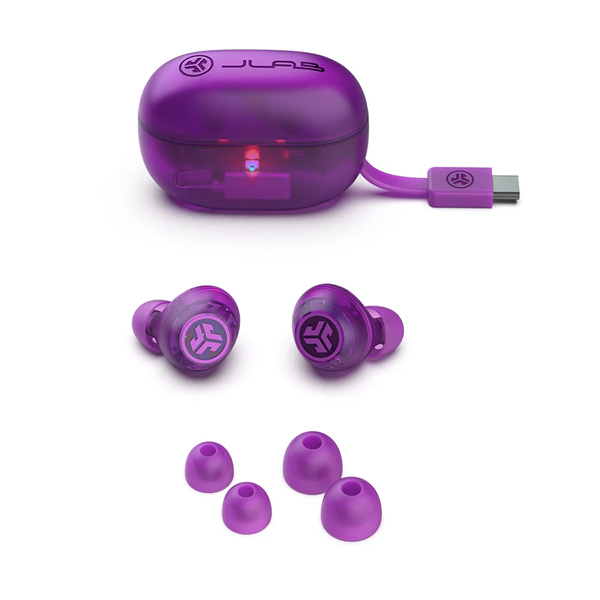 ワイヤレスイヤホン Go Pop ANC True Wireless Earbuds Clear Violet