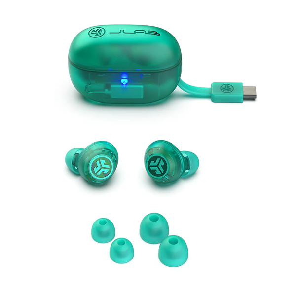 ワイヤレスイヤホン Go Pop ANC True Wireless Earbuds Clear Teal Green