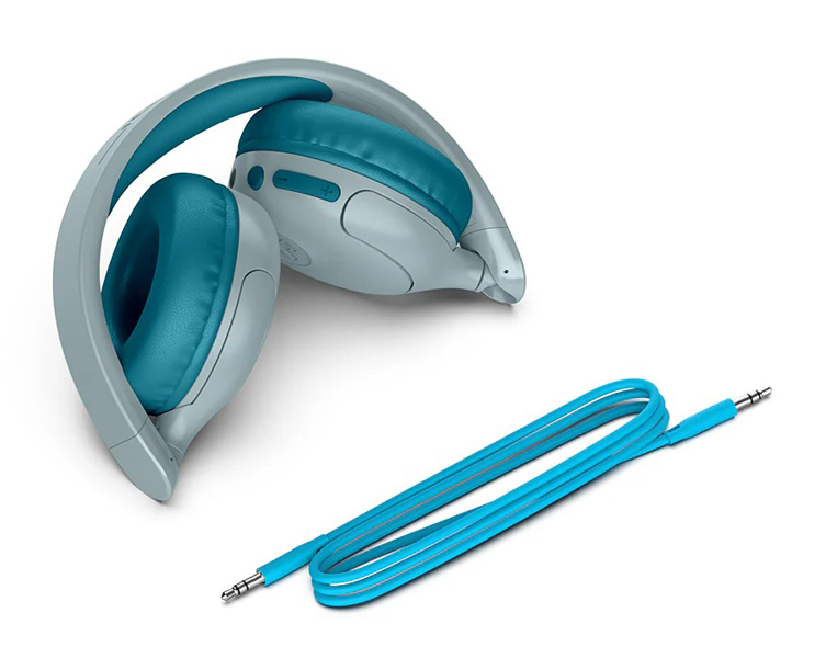 キッズヘッドホン JBuddies Pop 2 in 1 Wireless + Wired Kids Headphones Teal