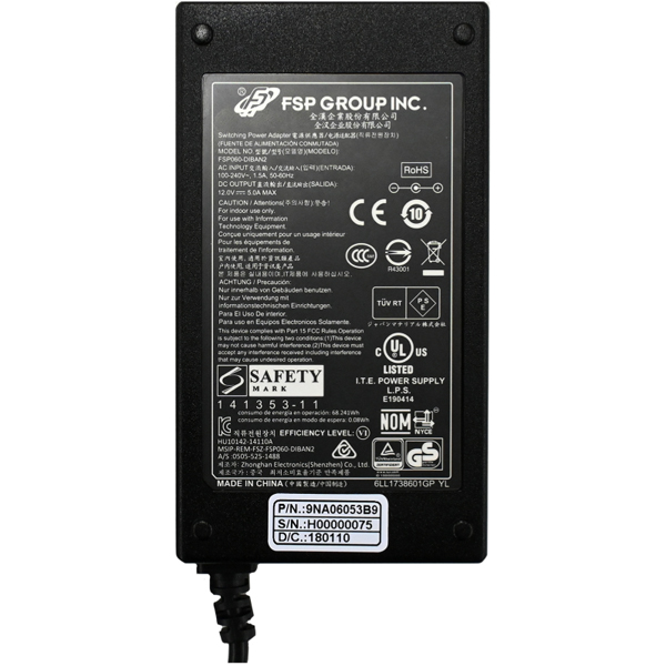 VNS GeoBox 12V 5A電源アダプター&コード