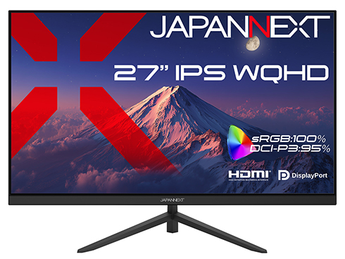 液晶ディスプレイ 27型/2560×1440/HDMI×1、DP×1/ブラック/スピーカー有/2年保証