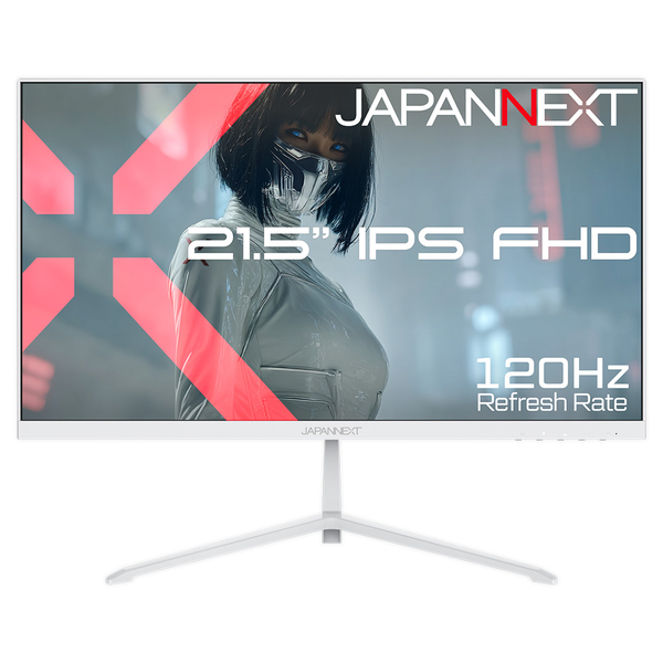 液晶ディスプレイ 21.5型/1920×1080/HDMI×1、DP×1/ホワイト/スピーカー有/2年保証