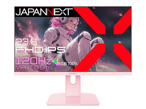 ゲーミング液晶ディスプレイ 23.8型/1920×1080/HDMI×1、VGA×1/ピンク/スピーカー有/2年保証