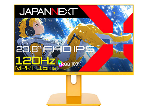 ゲーミング液晶ディスプレイ 23.8型/1920×1080/HDMI×1、VGA×1/イエロー/スピーカー有/2年保証