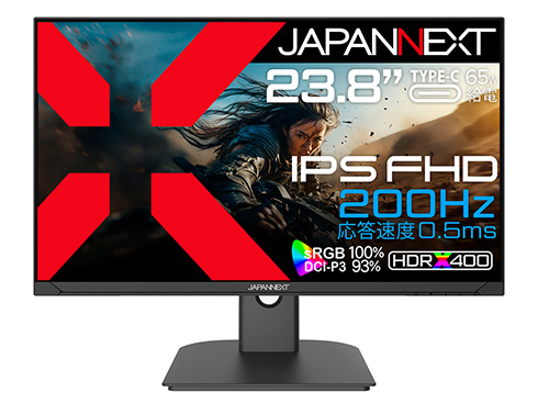 ゲーミング液晶ディスプレイ 23.8型/1920×1080/DP、HDMI、USB-C×1/ブラック/スピーカー有/2年保証
