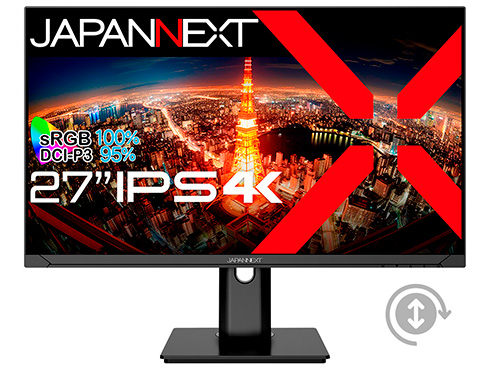 液晶ディスプレイ 27型/3840×2160/DP×1、HDMI×2/スピーカー有/ブラック/2年保証