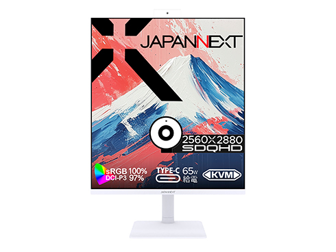 液晶ディスプレイ 27.6型/2560×2880/HDMI×1、DP×1、USB-C×1/ホワイト/スピーカー有/2年保証