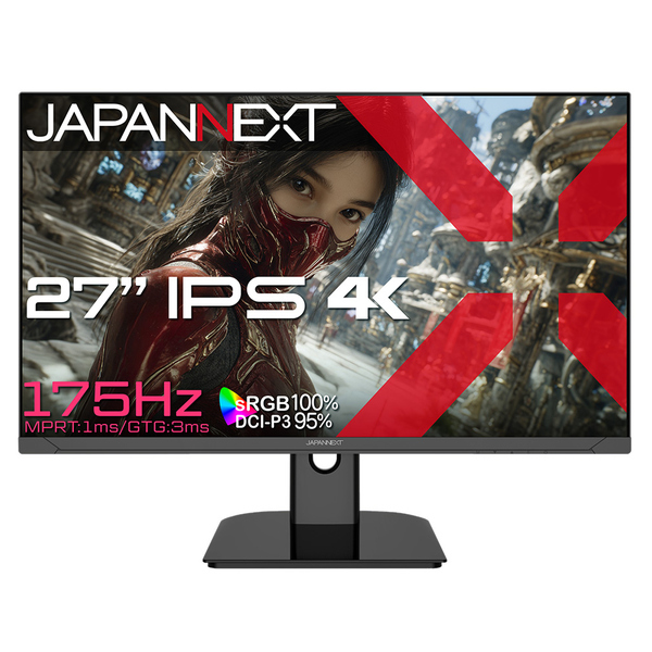 ゲーミング液晶ディスプレイ 27型/3840×2160/HDMI×2、DP×2/ブラック/スピーカー有/2年保証
