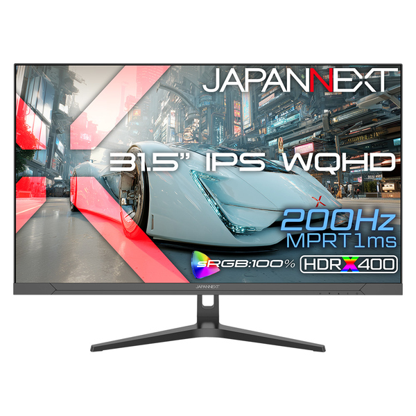 ゲーミング液晶ディスプレイ 31.5型/2560×1440/HDMI×2、DP×2/ブラック/スピーカー有/2年保証