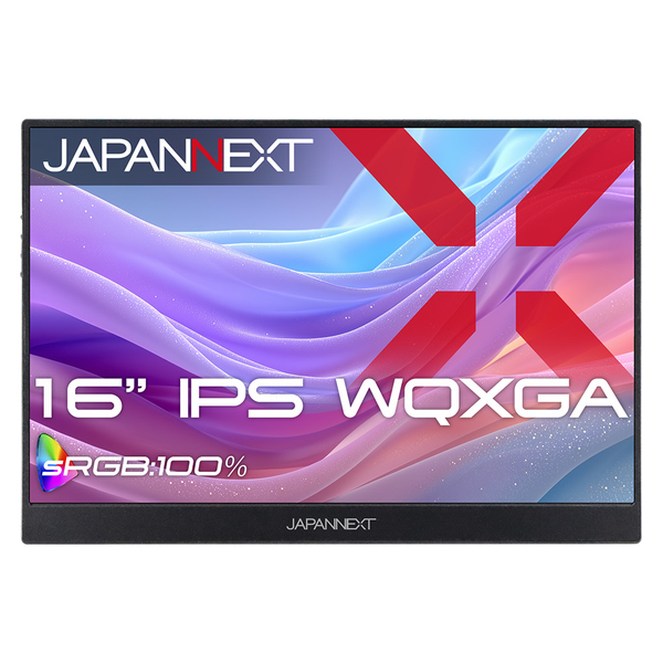 液晶ディスプレイ 16型/2560×1600/miniHDMI×1、USB-C×2/ブラック/スピーカー有/2年保証