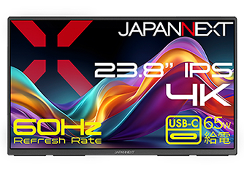 液晶ディスプレイ 23.8型/3840×2160/HDMI×1、USB-C×2/ブラック/スピーカー有/2年保証