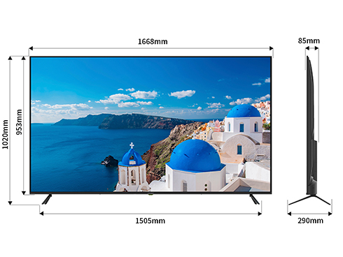 液晶ディスプレイ 75型/3840×2160/HDMI×3/ブラック/スピーカー有/3年保証