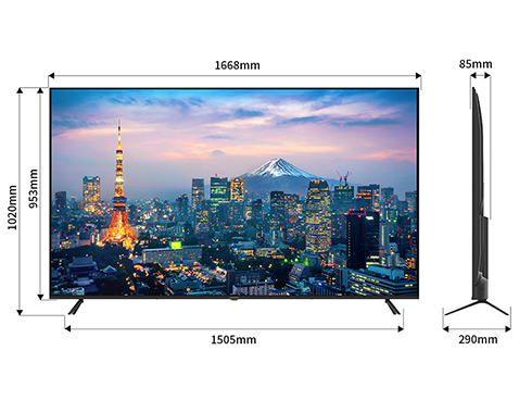 液晶ディスプレイ 75型/3840×2160/HDMI×3/ブラック/スピーカー有/5年保証