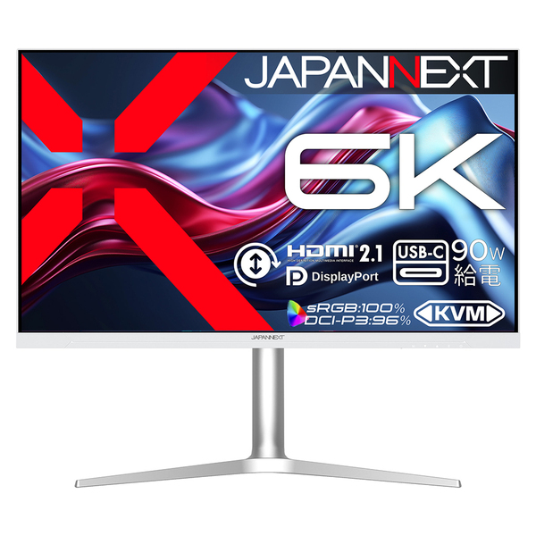 液晶ディスプレイ 31.5型/6016×3384/HDMI×2、DP×1、USB-C×1/ホワイト/スピーカー有/2年保証