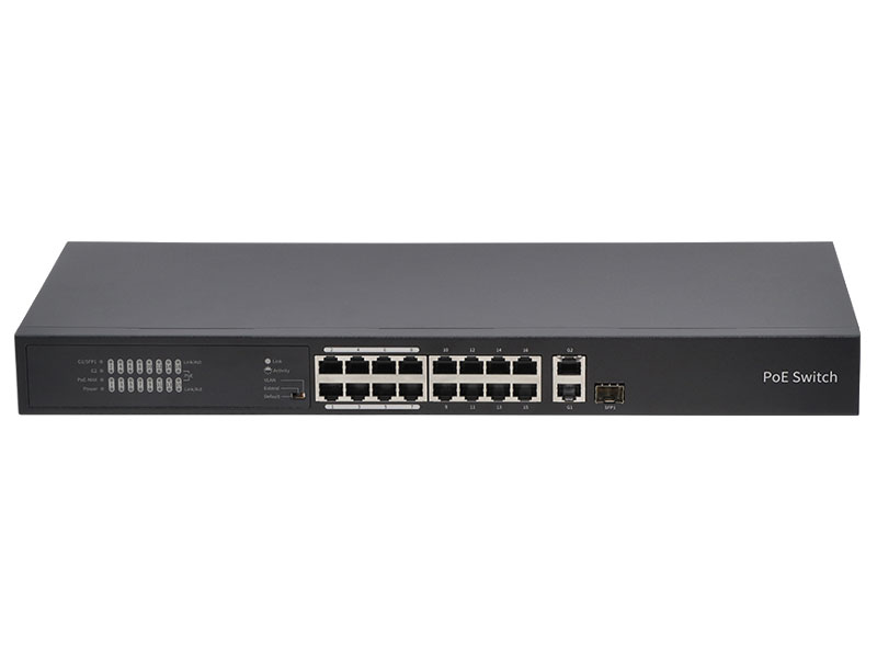 5年保証-16ポートPoEスイッチングハブ