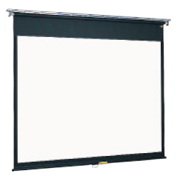 スプリング巻上スクリーン 天板タイプ 16:9/120型 オールホワイト