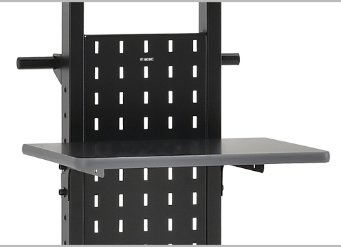 フラットディスプレイスタンド KDS-PEシリーズ用 木製AV追加トレイ（黒）