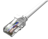 UTP カテゴリー6LANケーブル コネクター付 白 より線導体 AWG24 X 4P 10m