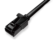 UTP CAT6A規格完全対応 LANケーブル スタンダードタイプ ツメが折れないナイロンプラグ付 黒 より線導体 4P 10m