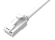 UTP CAT6A規格完全対応 LANケーブル スタンダードタイプ ツメが折れないナイロンプラグ付 白 より線導体 4P 3m