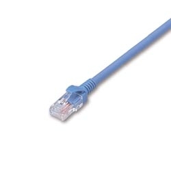 簡易包装 UTPC5e対応LANケーブル コネクター付 ライトブルー より線AWG24 X 4P10m