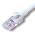 簡易包装 UTPC5e対応LANケーブル コネクター付 ホワイト より線AWG24 X 4P 3m