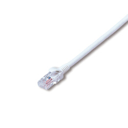 簡易包装 UTPC5e対応LANケーブル コネクター付 ホワイト より線AWG24 X 4P 5m