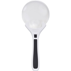 [手持ちルーペ ] LEDライト付きツインフォーカスルーペ 90mm PKC-013