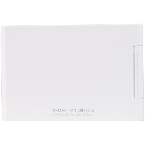 SDメモリーカードケースAS 16枚収納 ホワイト