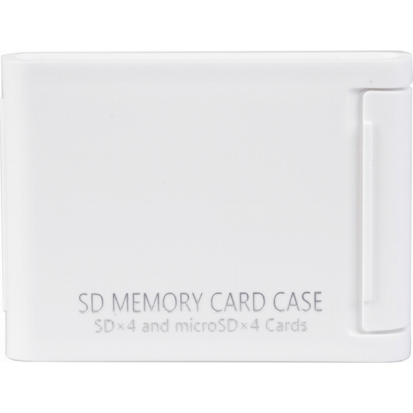 SDメモリーカードケースAS 4枚収納 ホワイト