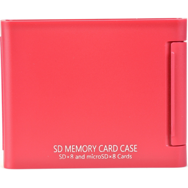 SDメモリーカードケースAS 8枚収納 レッド