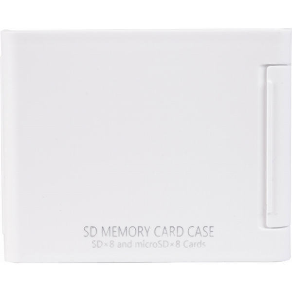 SDメモリーカードケースAS 8枚収納 ホワイト