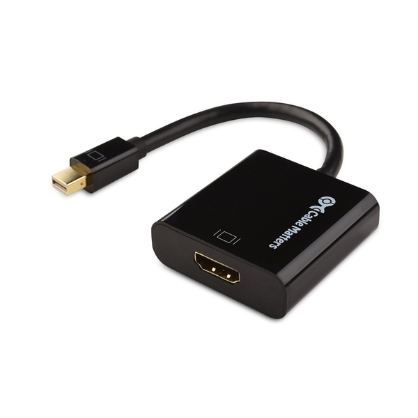 Cable Matters Mini DisplayPort HDMI変換アダプタ アクティブ (ミニディスプレイポート hdmi 変換) Mini DP HDMI 変換 4K＠60HZ解像度対応 （ブラック）