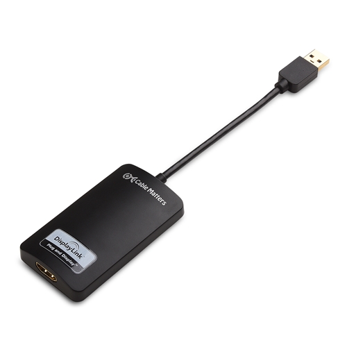 Cable Matters USB HDMI 変換アダプター USB HDMI USB 3.0 HDMI 変換 HDMI-DVI アダプター付属 USB DVI 対応 2K解像度 Windows 10/8.1/8/7/Vista/XP対応 (ブラック)