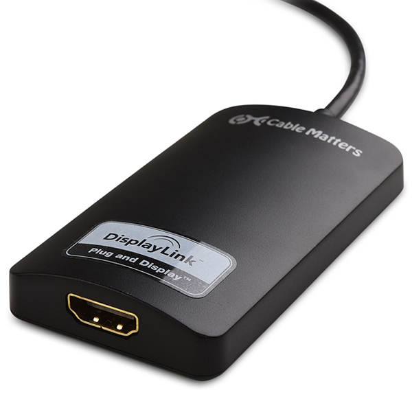 Cable Matters USB HDMI 変換アダプター USB HDMI USB 3.0 HDMI 変換 HDMI-DVI アダプター付属 USB DVI 対応 2K解像度 Windows 10/8.1/8/7/Vista/XP対応 (ブラック)