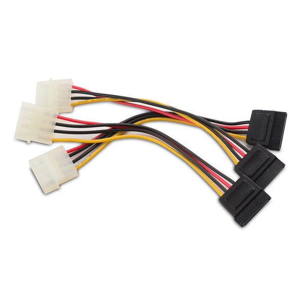 Cable Matters SATA 電源ケーブル モレックス SATA電源ケーブル（Molex to SATA） 4ピン - 6インチ 3本セット