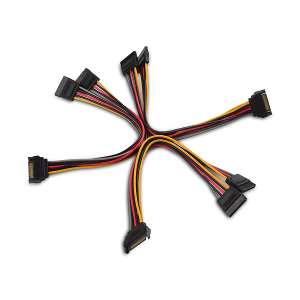 Cable Matters SATA 電源 分岐 SATA 電源2分岐ケーブル SATA 電源ケーブル Y字型 15-ピン （3本セット） - 20cm