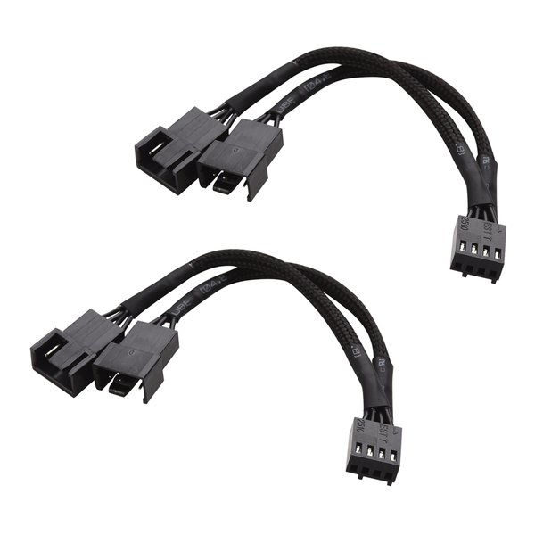 Cable Matters PWMファン用延長ケーブル PWM FAN用分岐ケーブル PWM ファンケーブル Y字型 （2本セット）- 4インチ