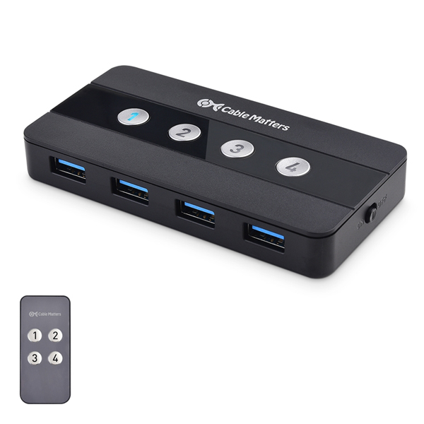 Cable Matters USB切替器 4ポートUSB-A USB-C変換アダプタ付き