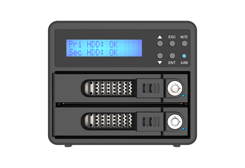 RAIDON 2Bay 3680 USB 3.1 Type C、Black External Storage with USB C-A cable